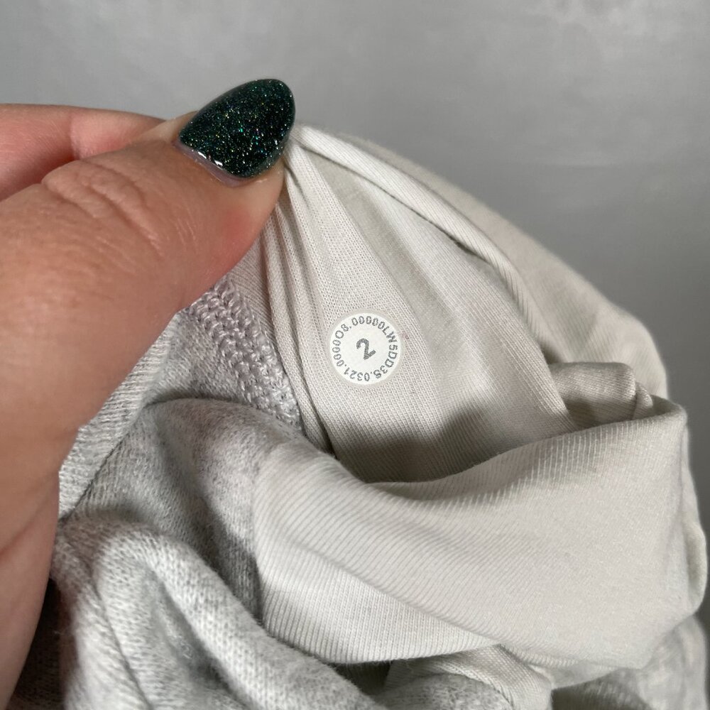 Lululemon Women 2 Ultra Light Gray Scuba High Rise Jogger Sweatpants Fleece - Picture 9 of 9